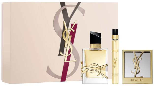 Coffret Libre Fête des Mères 2025 : Eau de parfum 50 ml + Format voyage 10 ml + Miroir