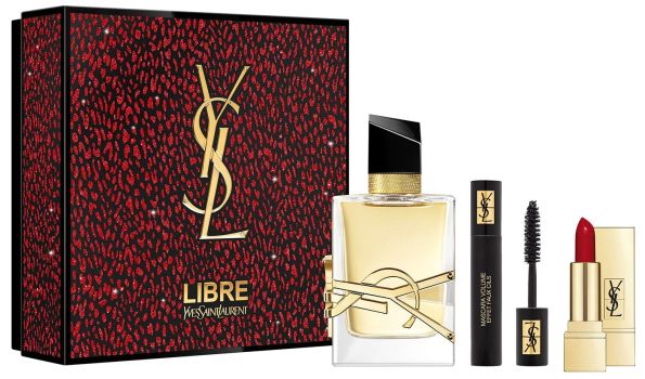 Coffret Libre Noël 2022 : Eau de parfum 50 ml + Mascara + Rouge à lèvres