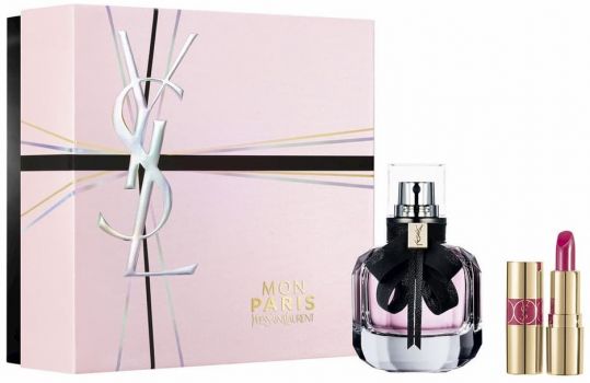 Coffret Mon Paris : Eau de parfum 50 ml + Trousse + Rouge à Lèvres