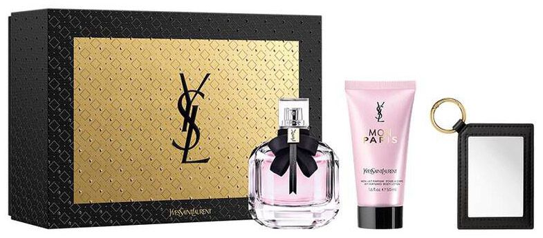 Coffret Mon Paris Noël 2022 : Eau de parfum 90 ml + Lait corps 50 ml + Miroir