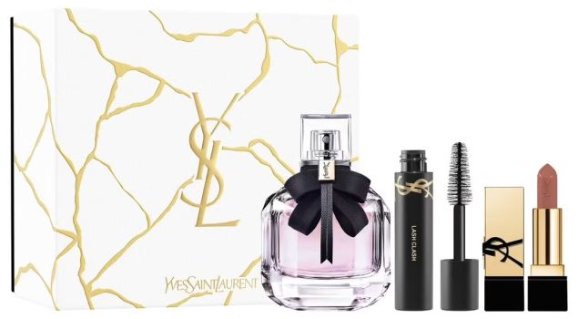 Coffret Mon Paris Noël 2023 : Eau de parfum 50 ml + Mini Lash Clash + Mini Rouge à lèvres