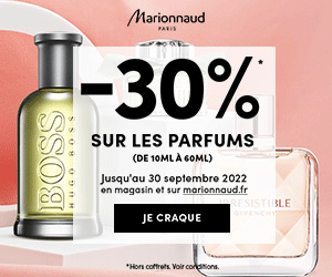 -30% sur les parfums de 10 à 60 ml