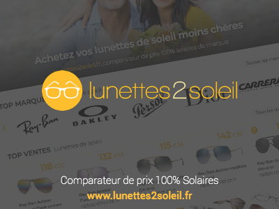Lunettes2soleil.fr - Comparateur de prix 100% Lunettes de soleil de marque